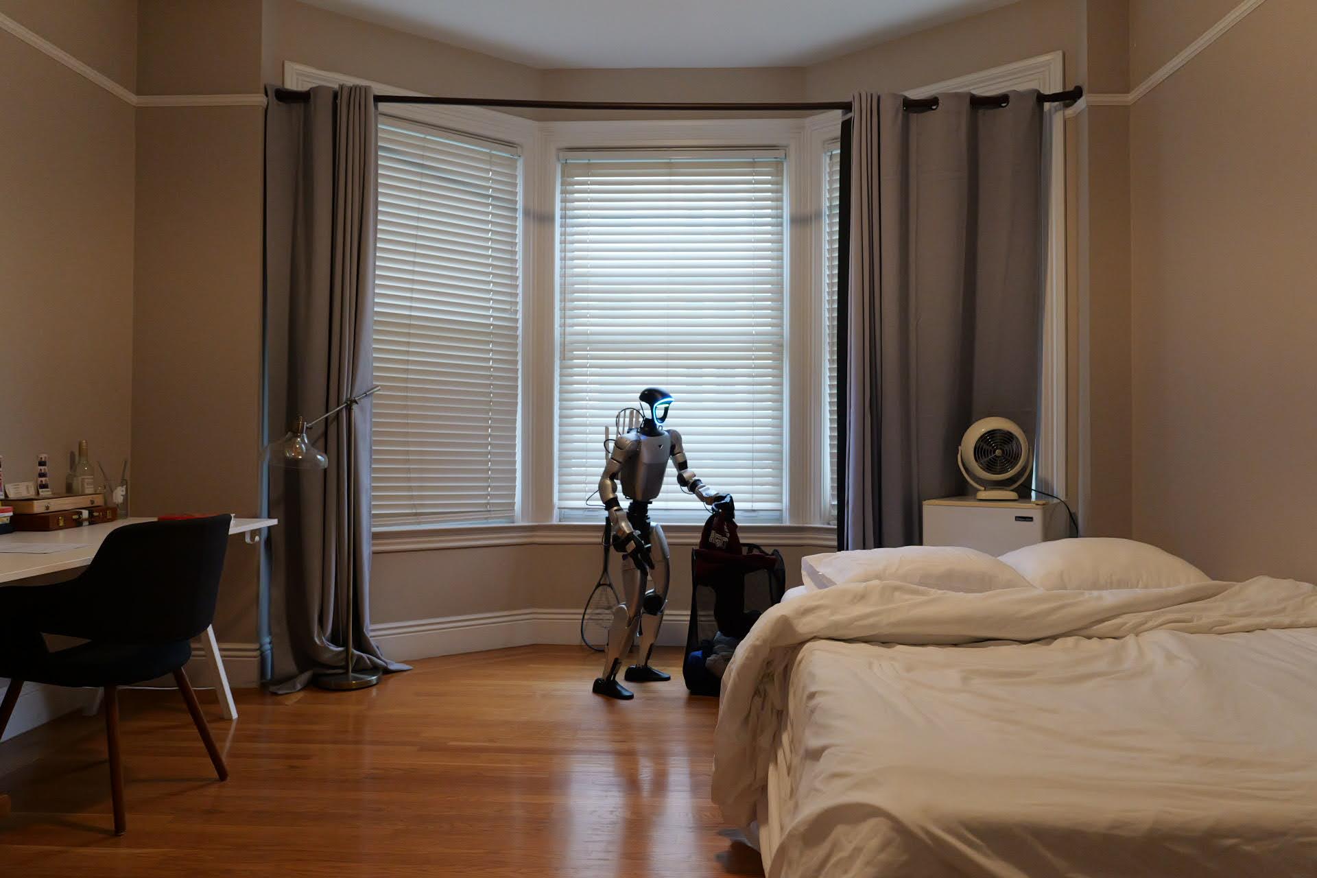 Robot finishing in the bedroom